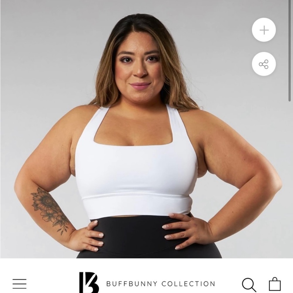 Buffbunny Revolution Sports Bra White Size XXXL